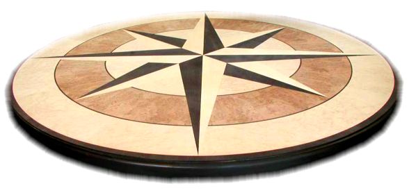 yacht marquetry table